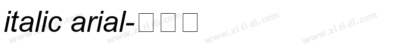 italic arial字体转换